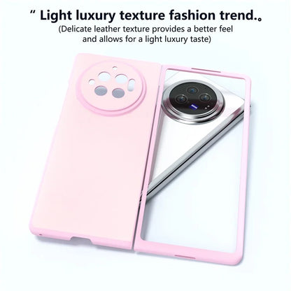 For vivo X Fold3 Case PU Leather Coated Hard PC Folding Phone Cover