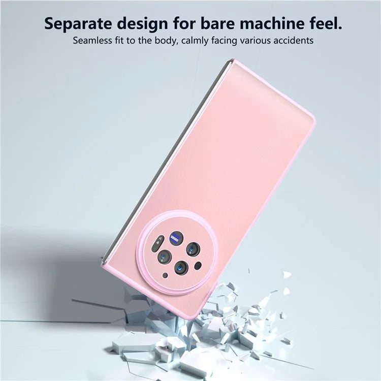 For vivo X Fold3 Case PU Leather Coated Hard PC Folding Phone Cover
