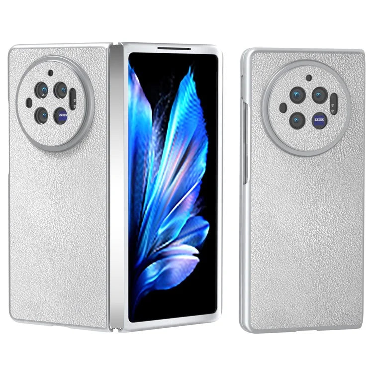 For vivo X Fold3 Case PU Leather Coated Hard PC Folding Phone Cover
