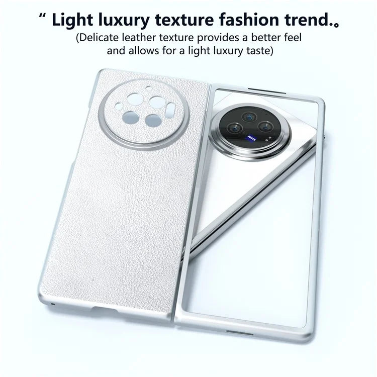 For vivo X Fold3 Case PU Leather Coated Hard PC Folding Phone Cover