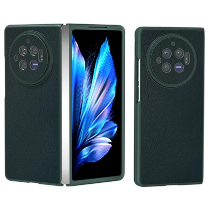 For vivo X Fold3 Case PU Leather Coated Hard PC Folding Phone Cover