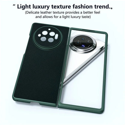For vivo X Fold3 Case PU Leather Coated Hard PC Folding Phone Cover
