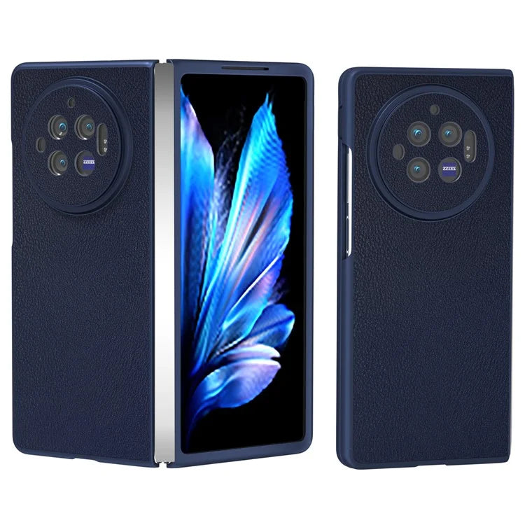 For vivo X Fold3 Case PU Leather Coated Hard PC Folding Phone Cover