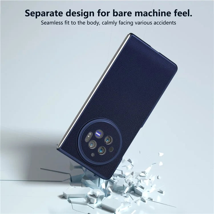For vivo X Fold3 Case PU Leather Coated Hard PC Folding Phone Cover