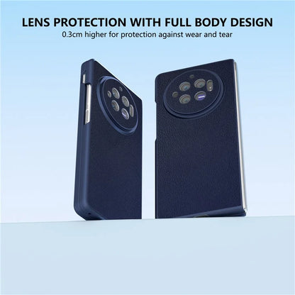 For vivo X Fold3 Case PU Leather Coated Hard PC Folding Phone Cover