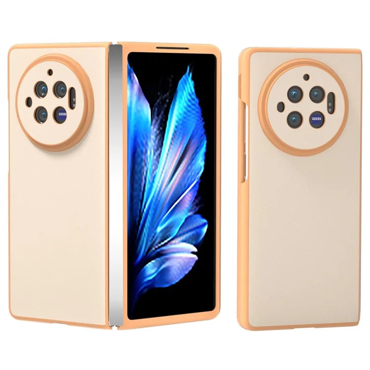 For vivo X Fold3 Case PU Leather Coated Hard PC Folding Phone Cover