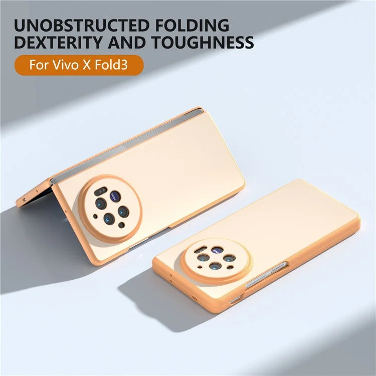 For vivo X Fold3 Case PU Leather Coated Hard PC Folding Phone Cover