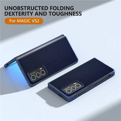 For Honor Magic Vs2 5G Shockproof Case Anti-Scratch PC+PU Phone Cover