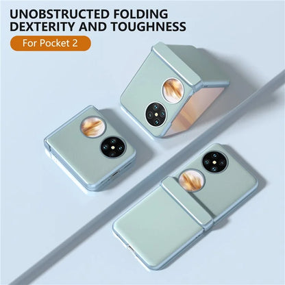 For Huawei Pocket 2 Hinge Protection Case Leather + PC Shockproof Phone Cover
