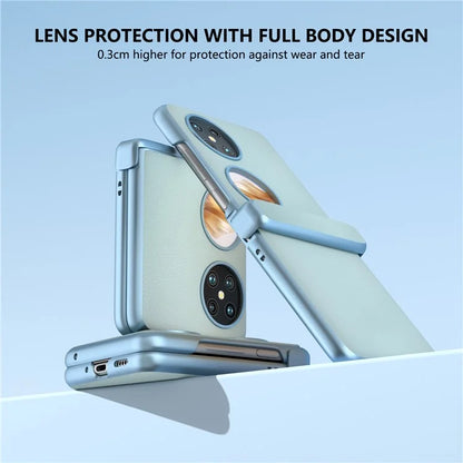For Huawei Pocket 2 Hinge Protection Case Leather + PC Shockproof Phone Cover
