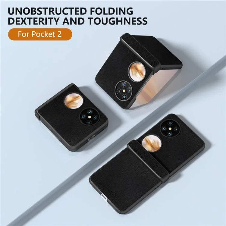 For Huawei Pocket 2 Hinge Protection Case Leather + PC Shockproof Phone Cover