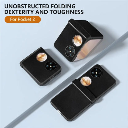 For Huawei Pocket 2 Hinge Protection Case Leather + PC Shockproof Phone Cover