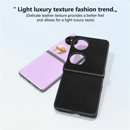 For Huawei Pocket 2 Hinge Protection Case Leather + PC Shockproof Phone Cover