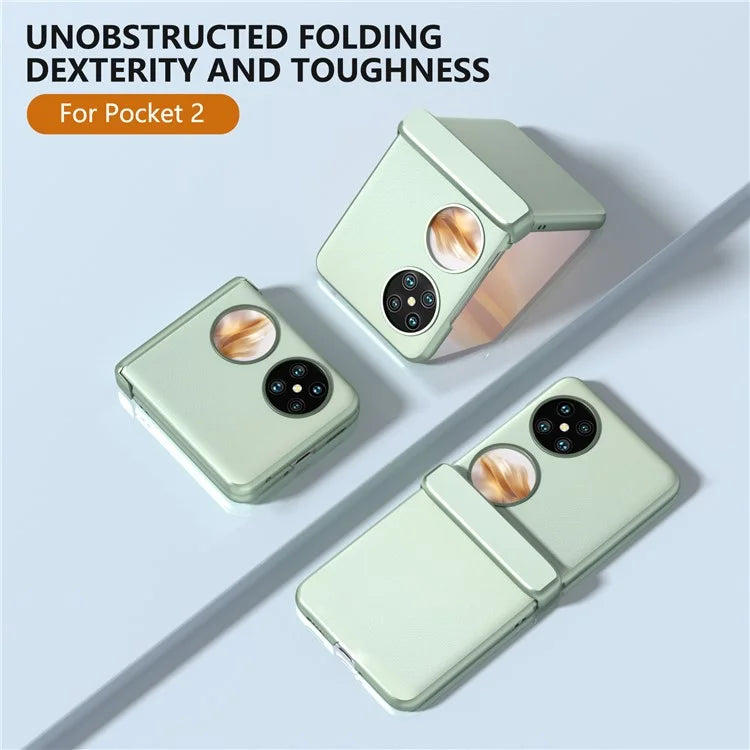 For Huawei Pocket 2 Hinge Protection Case Leather + PC Shockproof Phone Cover