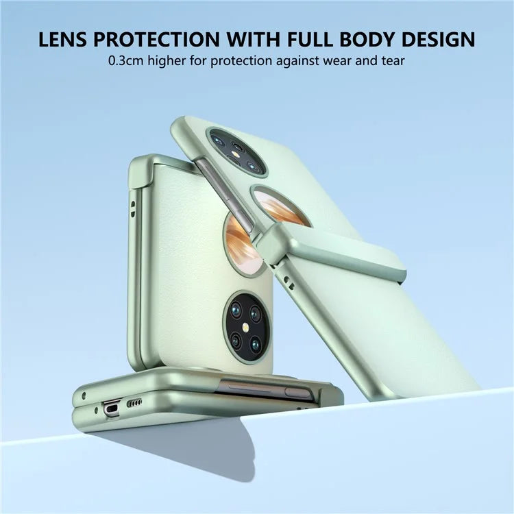 For Huawei Pocket 2 Hinge Protection Case Leather + PC Shockproof Phone Cover