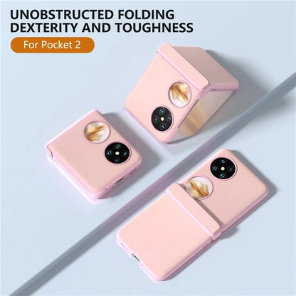 For Huawei Pocket 2 Hinge Protection Case Leather + PC Shockproof Phone Cover