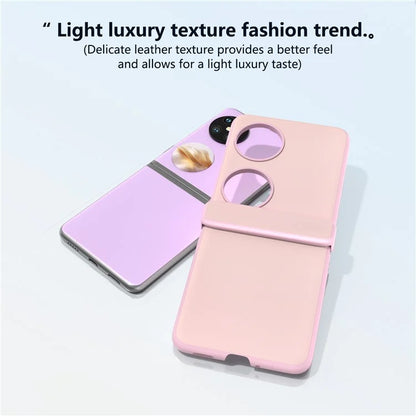 For Huawei Pocket 2 Hinge Protection Case Leather + PC Shockproof Phone Cover