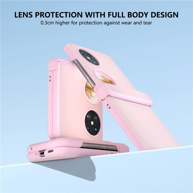 For Huawei Pocket 2 Hinge Protection Case Leather + PC Shockproof Phone Cover