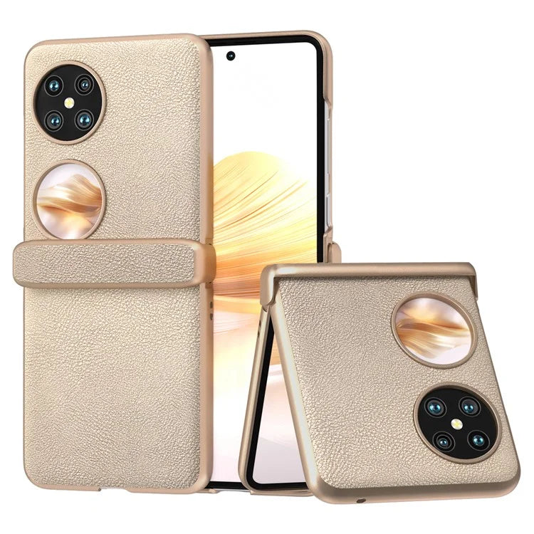 For Huawei Pocket 2 Hinge Protection Case Leather + PC Shockproof Phone Cover