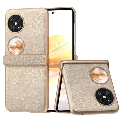 For Huawei Pocket 2 Hinge Protection Case Leather + PC Shockproof Phone Cover