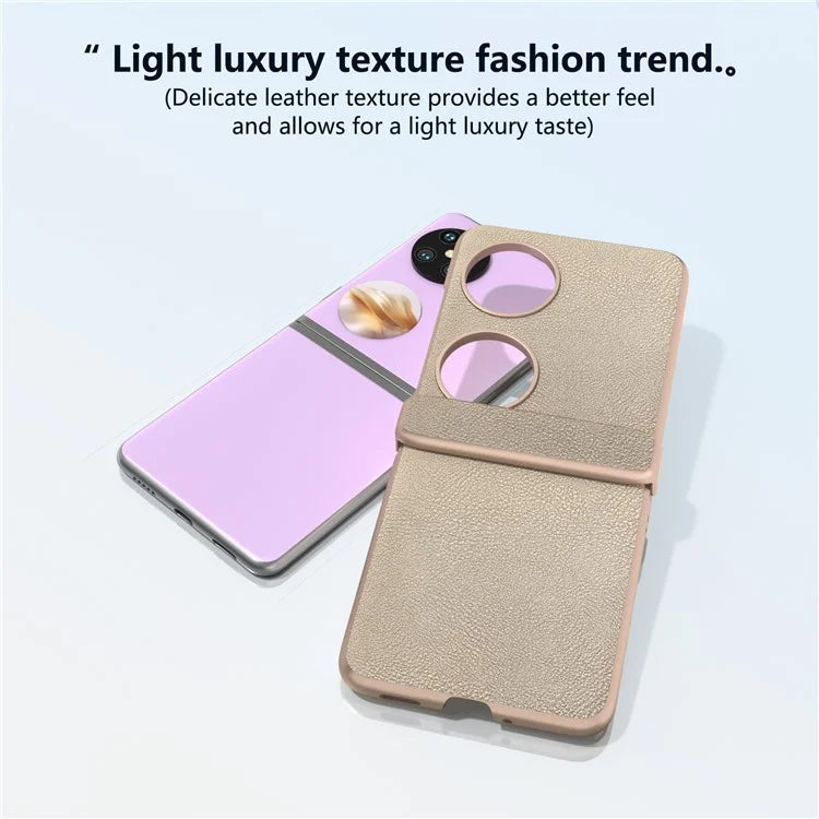 For Huawei Pocket 2 Hinge Protection Case Leather + PC Shockproof Phone Cover