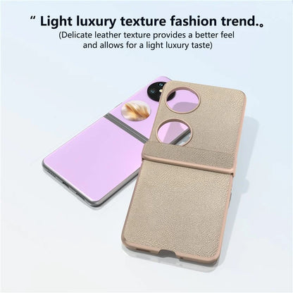 For Huawei Pocket 2 Hinge Protection Case Leather + PC Shockproof Phone Cover