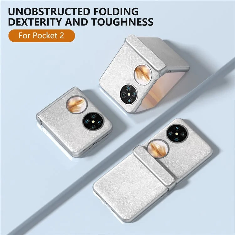 For Huawei Pocket 2 Hinge Protection Case Leather + PC Shockproof Phone Cover