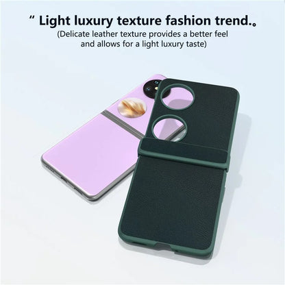 For Huawei Pocket 2 Hinge Protection Case Leather + PC Shockproof Phone Cover