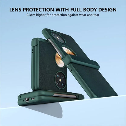For Huawei Pocket 2 Hinge Protection Case Leather + PC Shockproof Phone Cover
