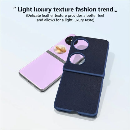 For Huawei Pocket 2 Hinge Protection Case Leather + PC Shockproof Phone Cover
