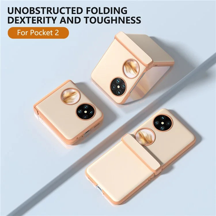 For Huawei Pocket 2 Hinge Protection Case Leather + PC Shockproof Phone Cover