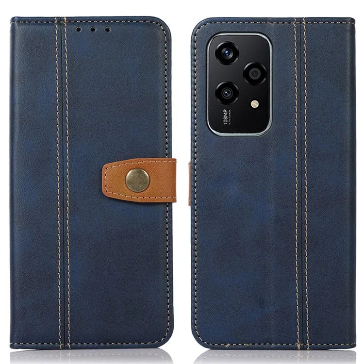 For Honor 200 Lite Case Stand Wallet Function Calf Texture Leather Phone Cover