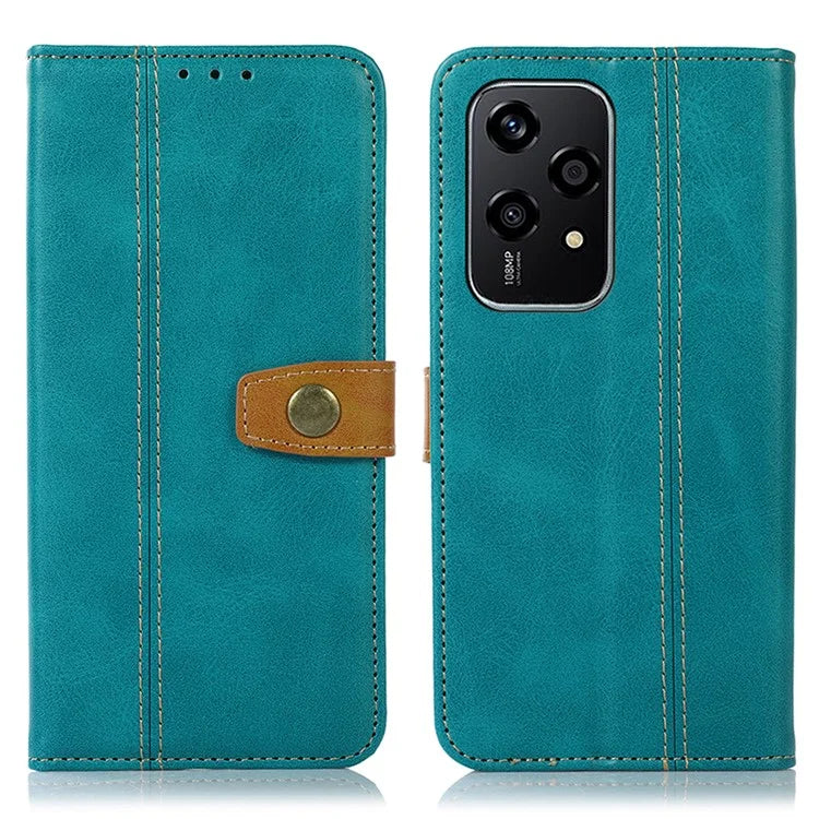 For Honor 200 Lite Case Stand Wallet Function Calf Texture Leather Phone Cover