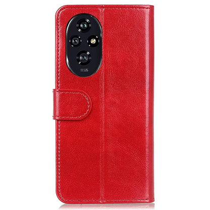 For Honor 200 Pro 5G Case PU Leather Phone Wallet Cover Crazy Horse Texture