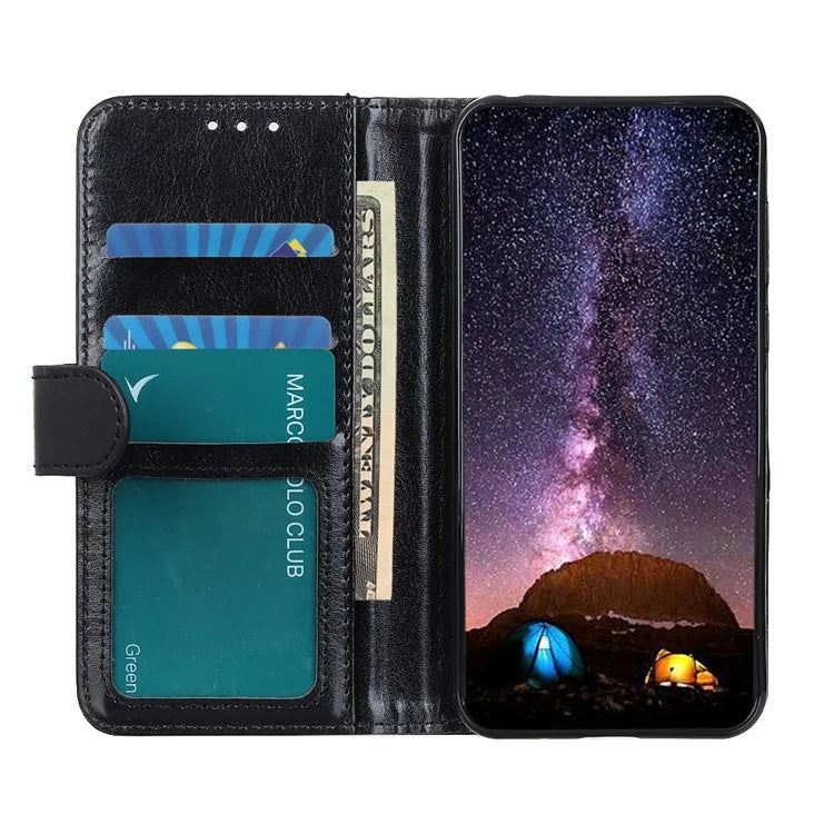 For Honor 200 Pro 5G Case PU Leather Phone Wallet Cover Crazy Horse Texture
