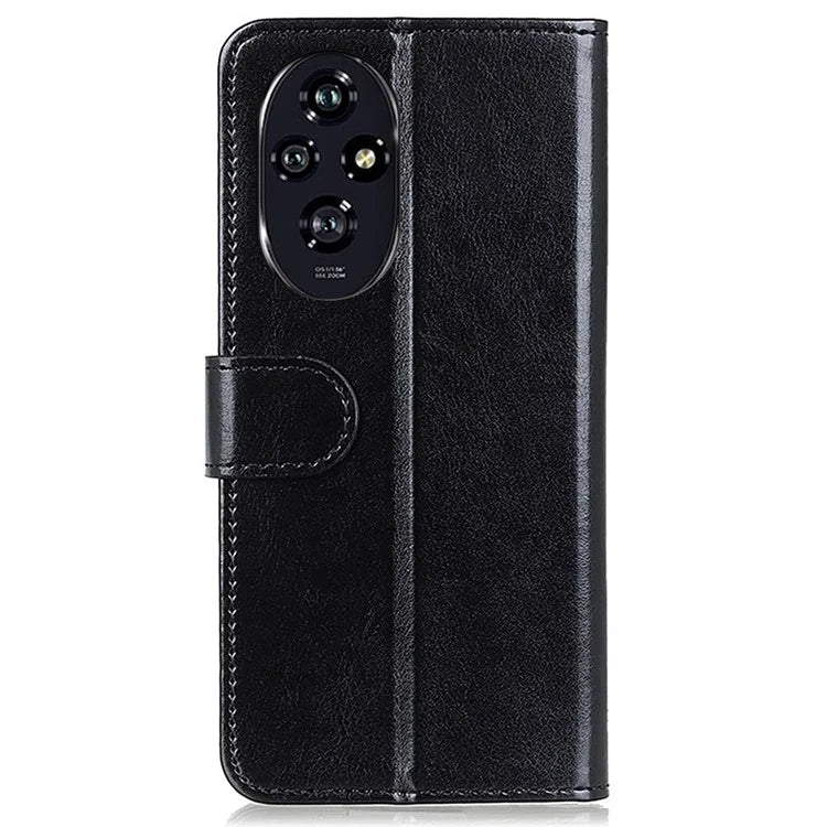 For Honor 200 Pro 5G Case PU Leather Phone Wallet Cover Crazy Horse Texture