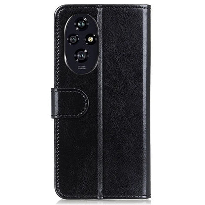 For Honor 200 Pro 5G Case PU Leather Phone Wallet Cover Crazy Horse Texture