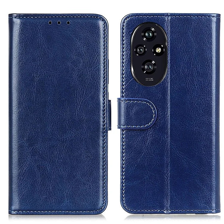 For Honor 200 Pro 5G Case PU Leather Phone Wallet Cover Crazy Horse Texture