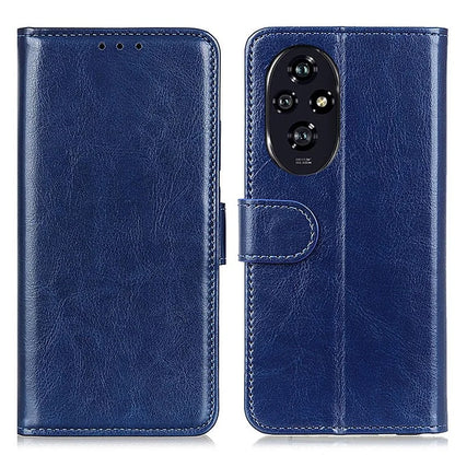 For Honor 200 Pro 5G Case PU Leather Phone Wallet Cover Crazy Horse Texture