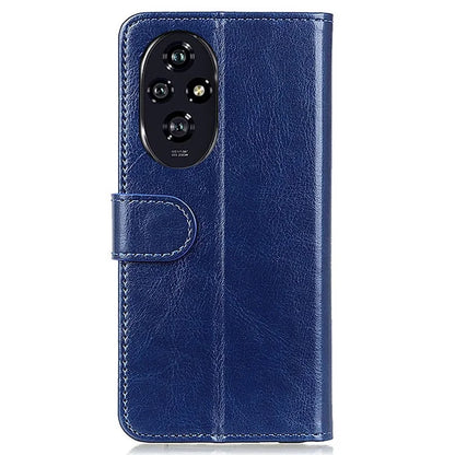 For Honor 200 Pro 5G Case PU Leather Phone Wallet Cover Crazy Horse Texture