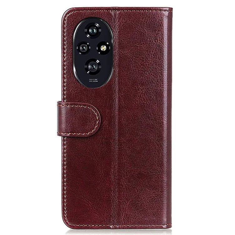 For Honor 200 Pro 5G Case PU Leather Phone Wallet Cover Crazy Horse Texture