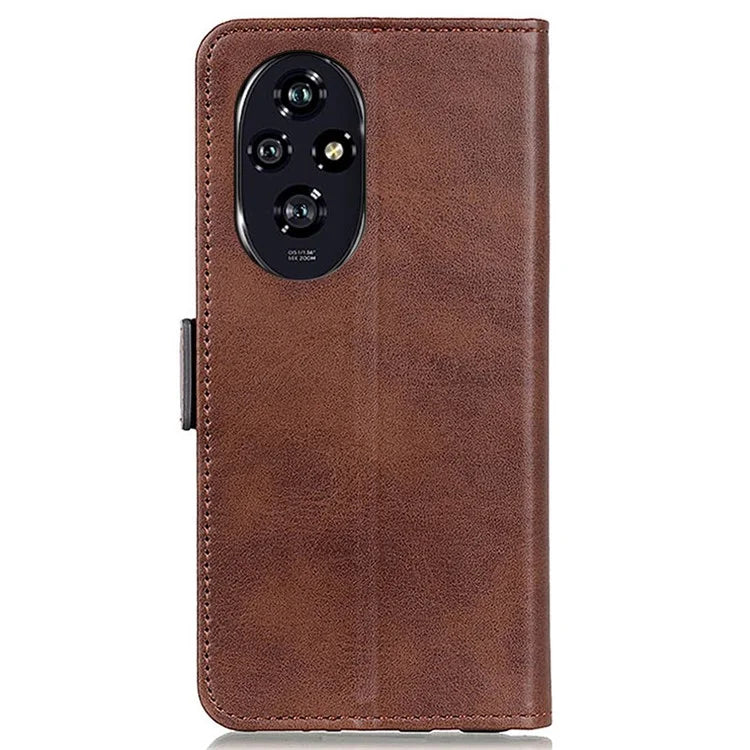 For Honor 200 Pro 5G Shockproof Case Scratch Resistant Leather Wallet Phone Cover