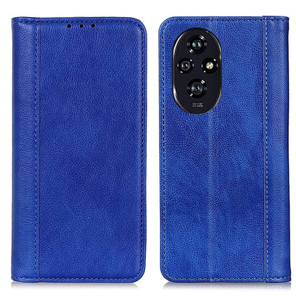 For Honor 200 Pro 5G Case Split Leather Litchi Texture Phone Cover Wallet Stand