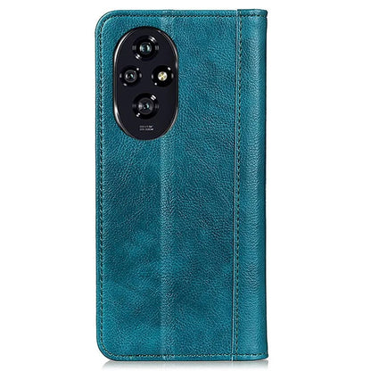 For Honor 200 Pro 5G Case Split Leather Litchi Texture Phone Cover Wallet Stand