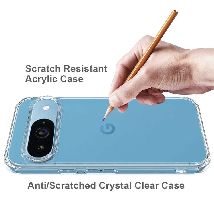 For Google Pixel 9 Case Hard Acrylic Back Soft TPU Shockproof Phone Cover