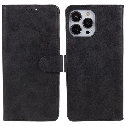 For iPhone 16 Pro Max Case Calf Texture Leather Phone Cover Side Magnetic Clasp