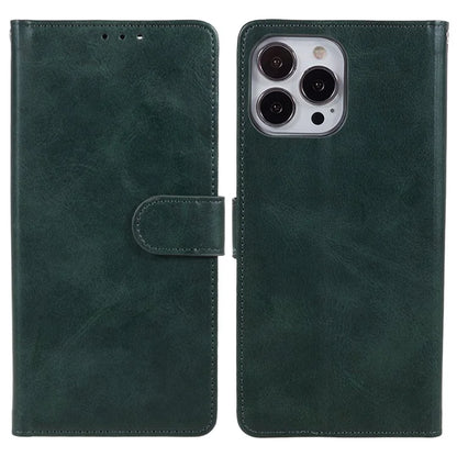 For iPhone 16 Pro Max Case Calf Texture Leather Phone Cover Side Magnetic Clasp
