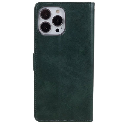 For iPhone 16 Pro Max Case Calf Texture Leather Phone Cover Side Magnetic Clasp