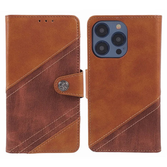 For iPhone 16 Pro Max Case Flip Stand Leather Splicing Phone Cover