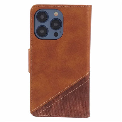 For iPhone 16 Pro Max Case Flip Stand Leather Splicing Phone Cover